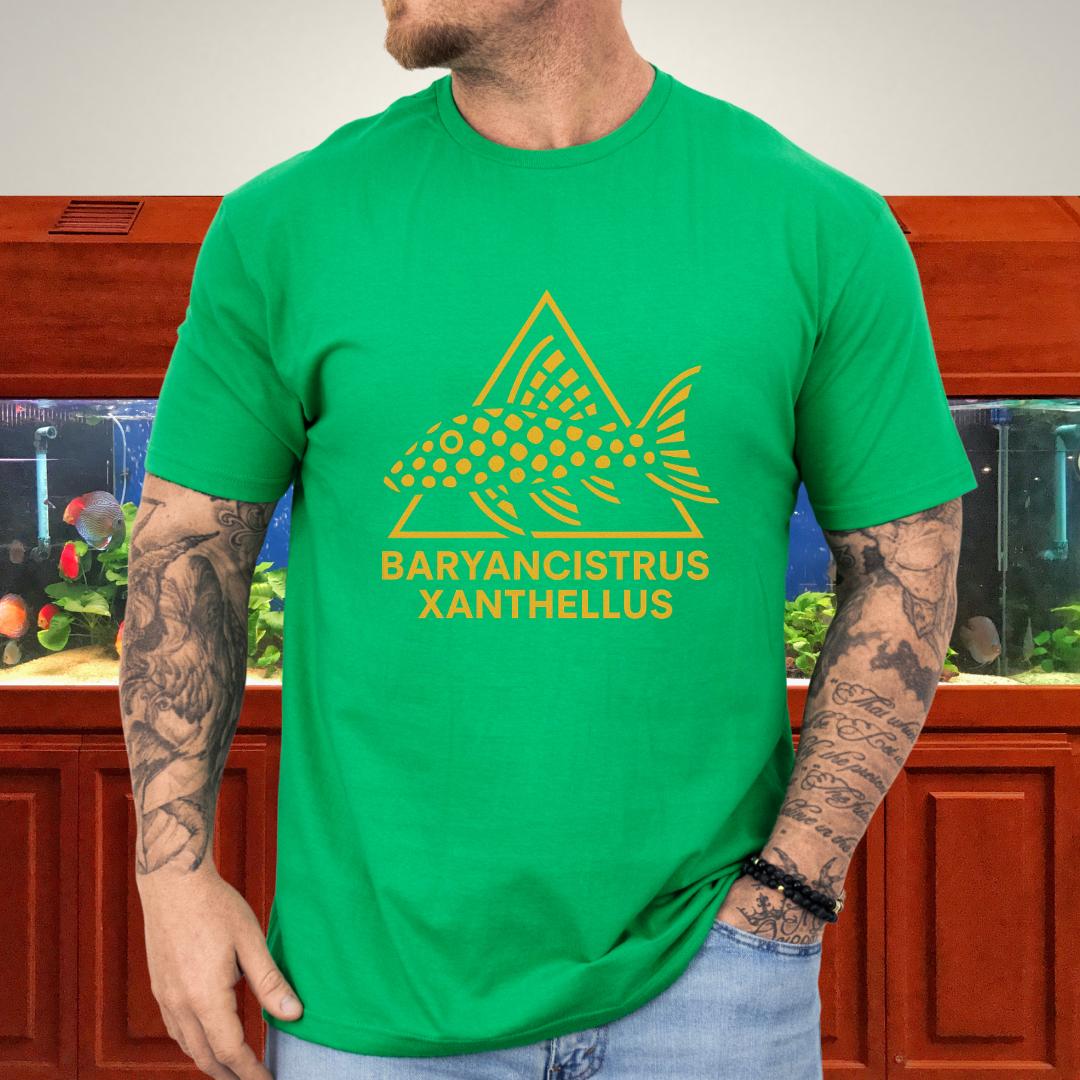 Gold Nugget Pleco Tee – Geometric Logo Catfish Design-T-Shirt-Fish & Friends Tees