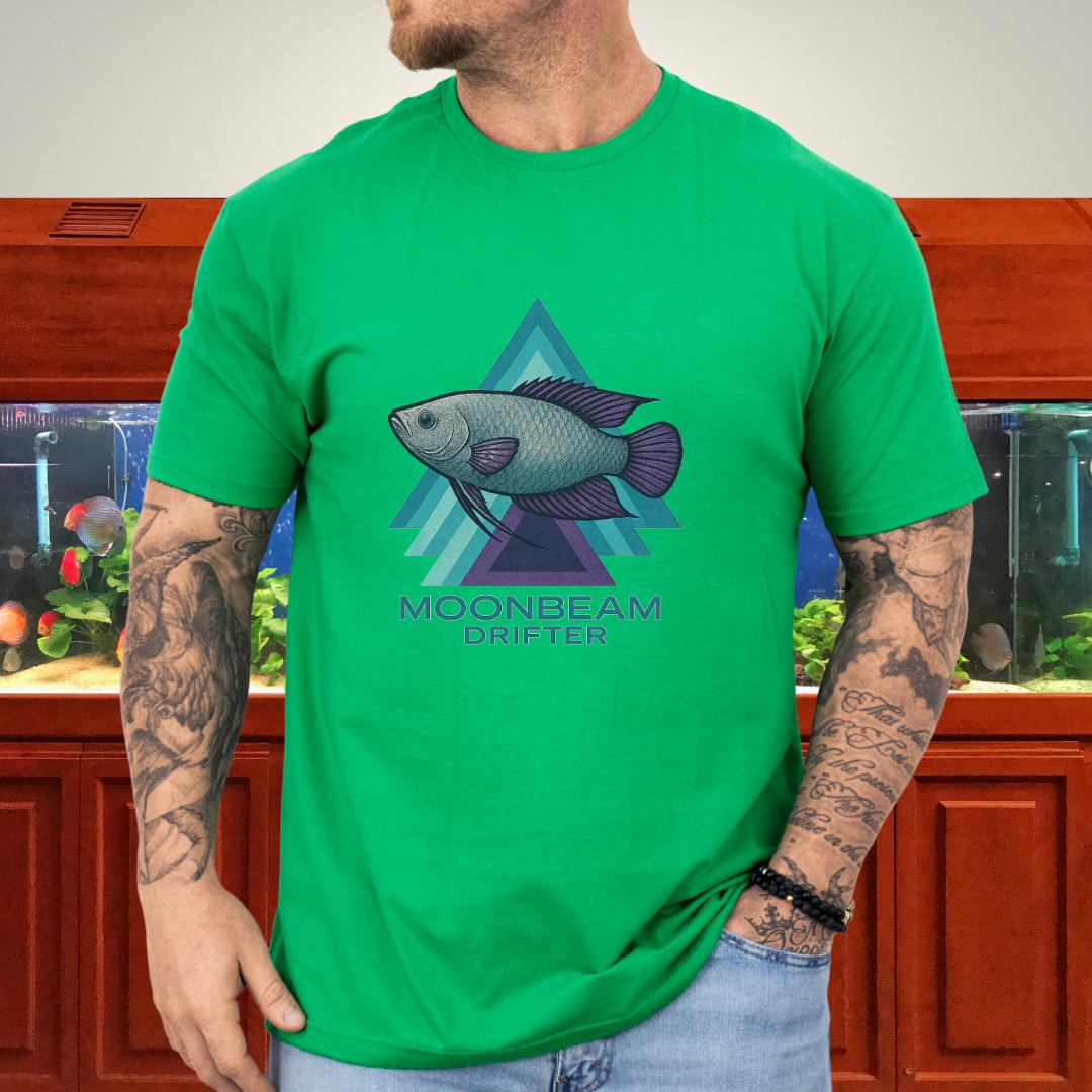 Moonbeam Drifter Tee – Geometric Moonlight Gourami Design