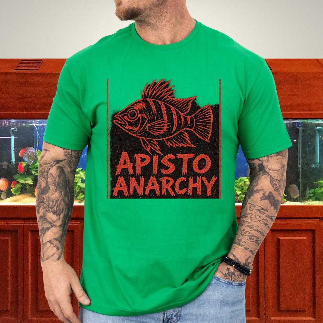 Apisto Anarchy Tee – Punk Band Poster Cichlid Design-T-Shirt-Fish & Friends Tees