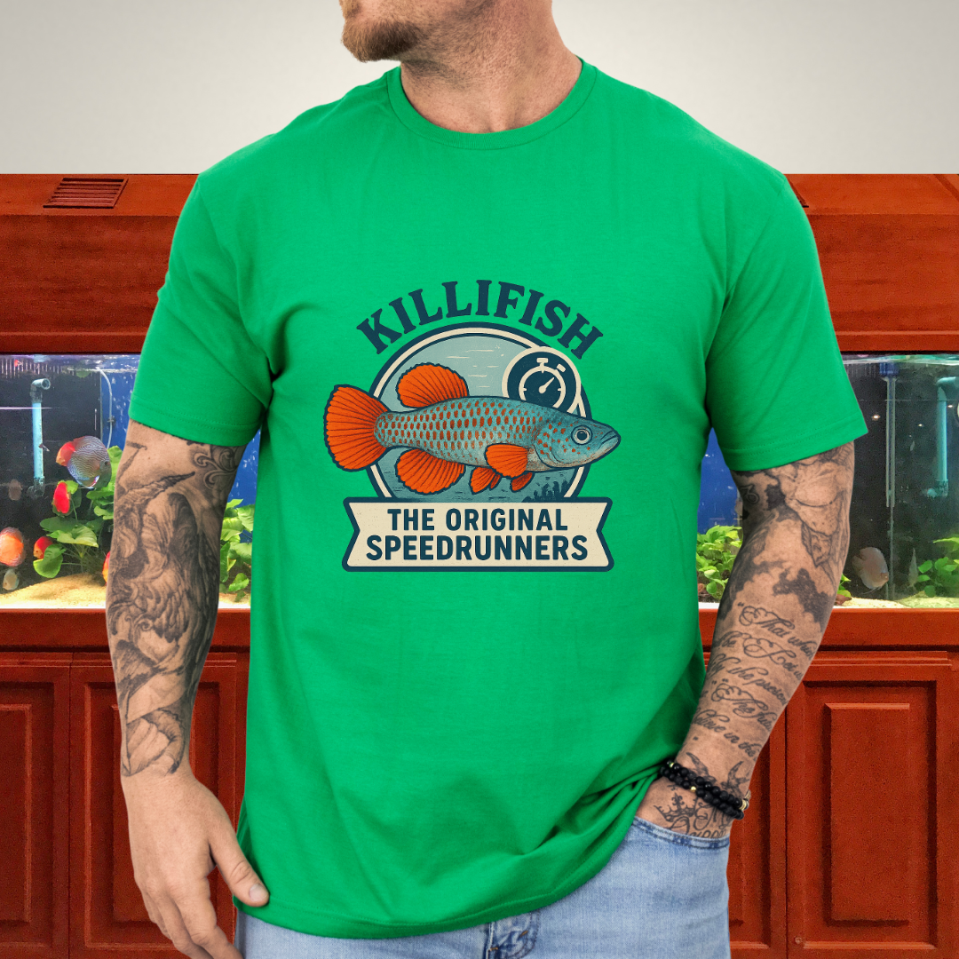 Original Speedrunners Tee – Korthausae Killifish Badge Design