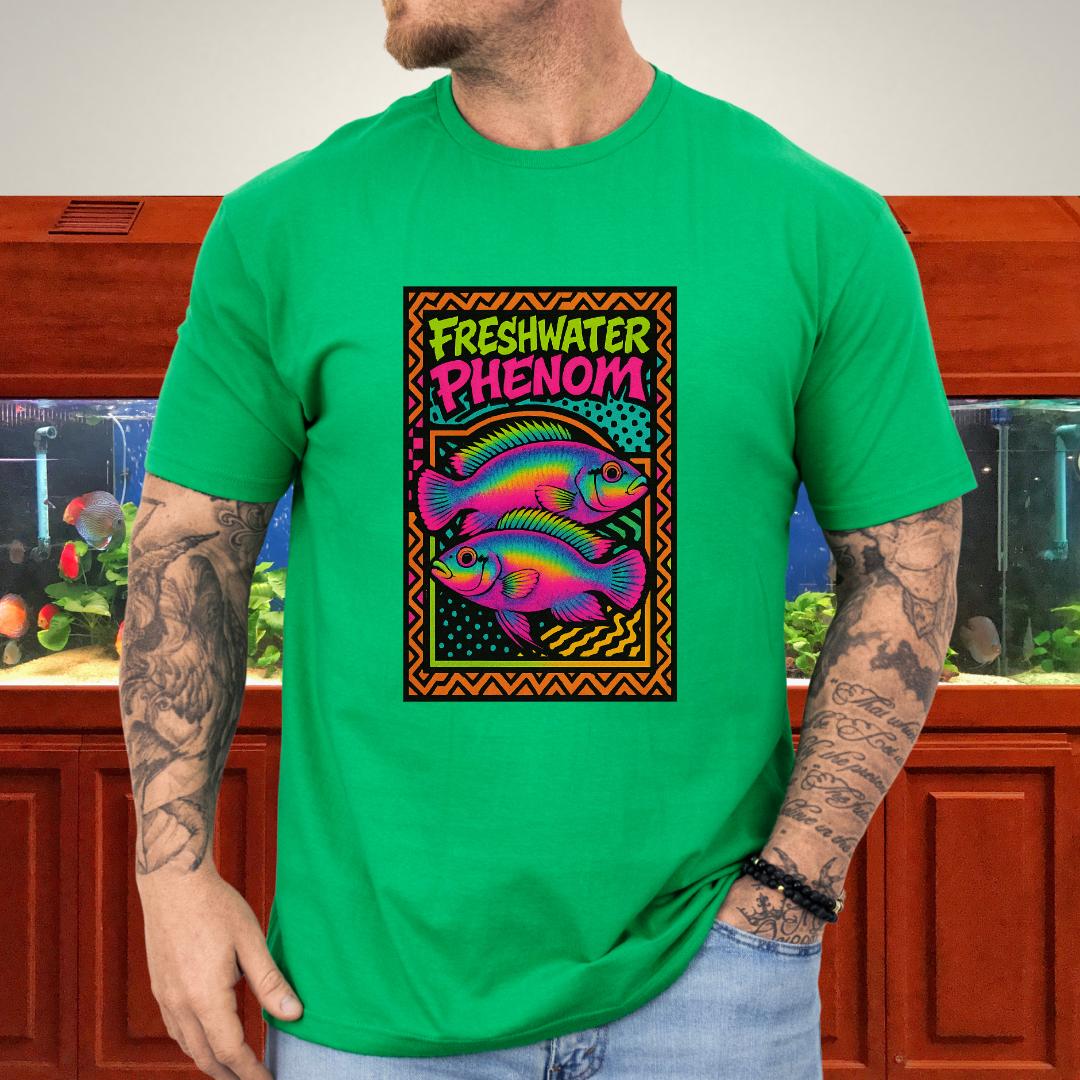 Freshwater Phenom Tee – Neon 90s Kribensis Design-T-Shirt-Fish & Friends Tees