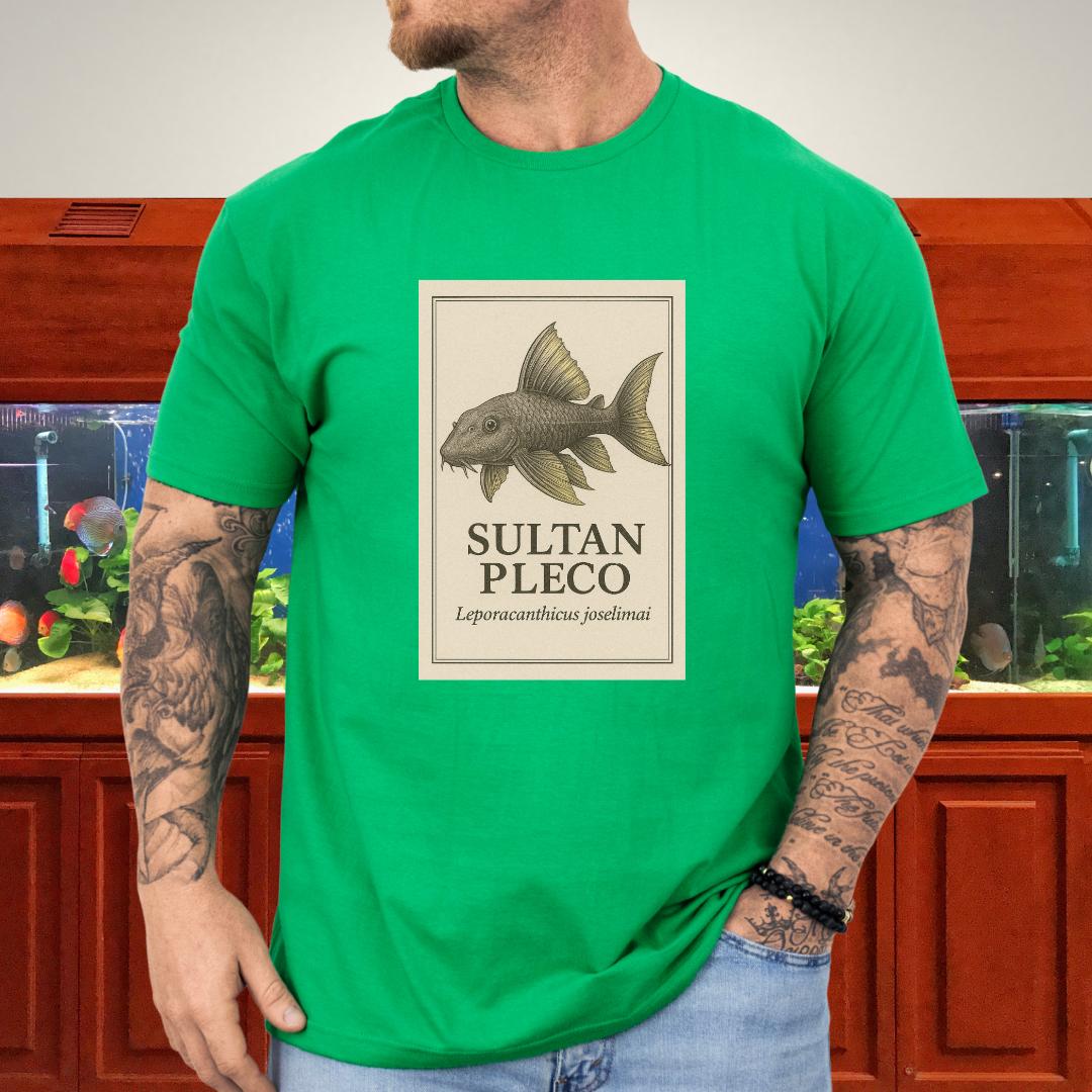 Sultan Pleco Tee – Realistic Etching Catfish Design-T-Shirt-Fish & Friends Tees