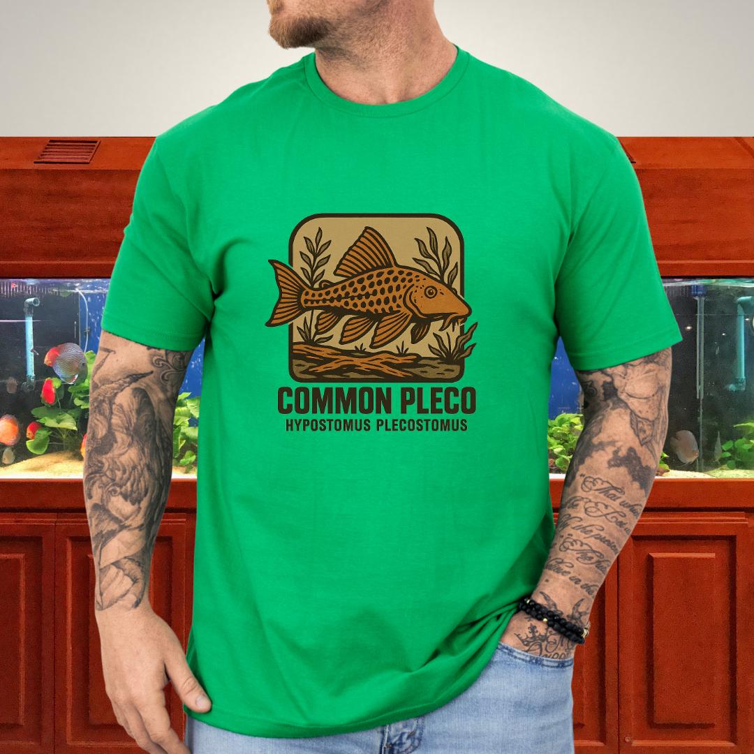 Common Pleco Shirt – Nostalgic Retro Aquarium Style-T-Shirt-Fish & Friends Tees