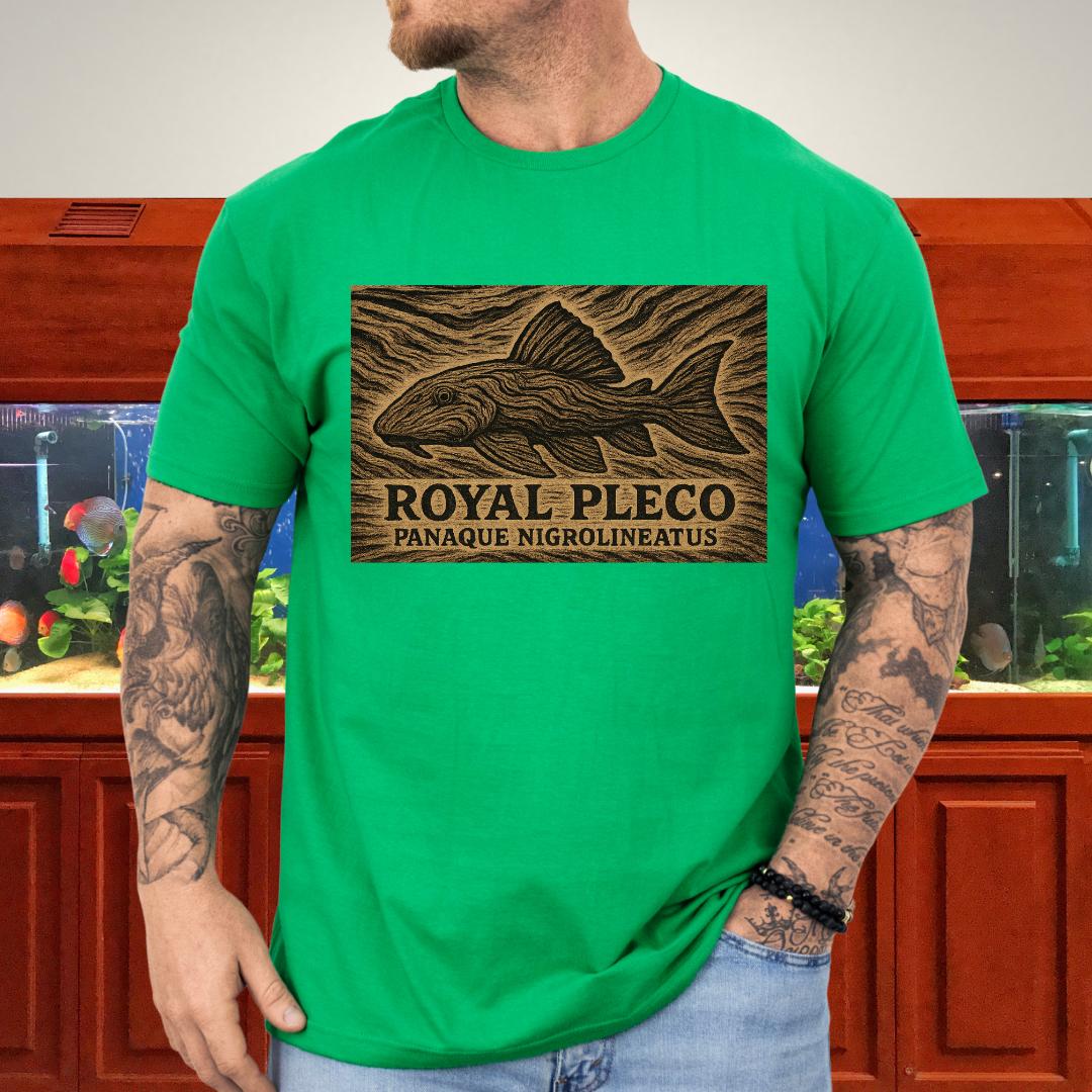 Royal Pleco Tee – Driftwood Spirit Double Exposure Design-T-Shirt-Fish & Friends Tees