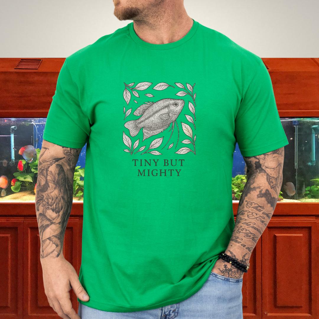 Tiny But Mighty Tee – Sparkling Gourami Hand-Sketched Design