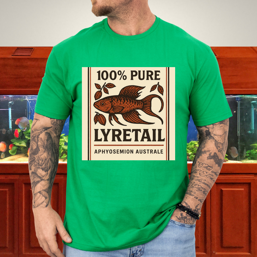 100% Pure Lyretail Tee – Chocolate Australe Killifish Retro Design