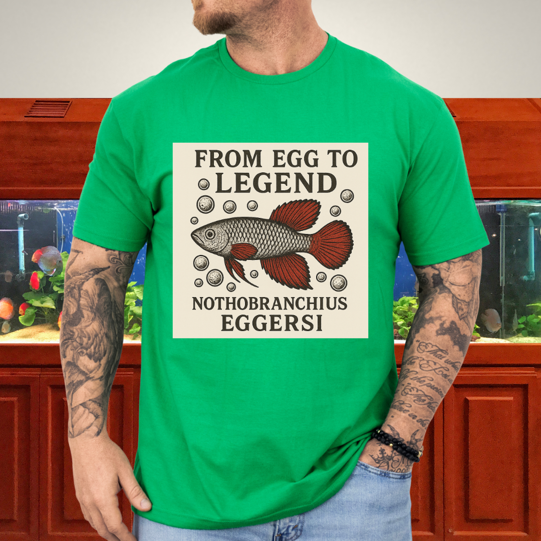 From Egg to Legend Tee – Eggersi Killifish Lithograph Design