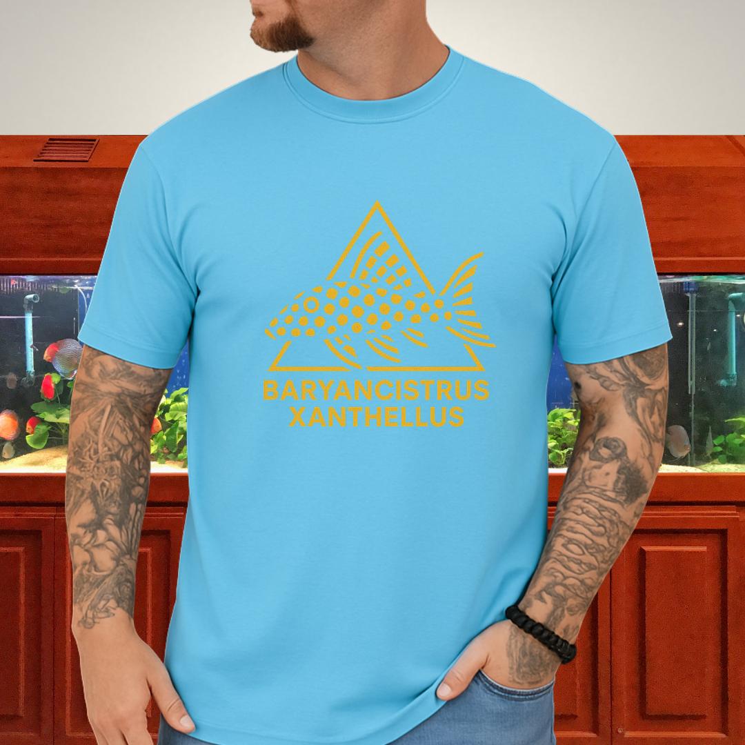 Gold Nugget Pleco Tee – Geometric Logo Catfish Design-T-Shirt-Fish & Friends Tees