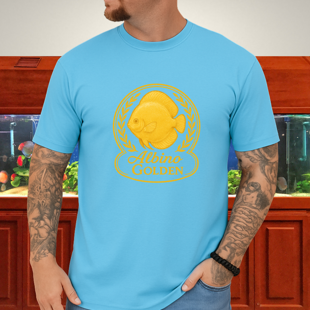 Radiant Golden Discus Retro Emblem Tee