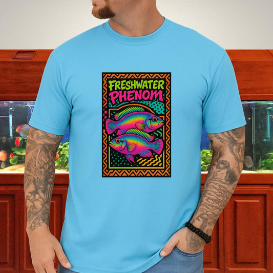 Freshwater Phenom Tee – Neon 90s Kribensis Design-T-Shirt-Fish & Friends Tees