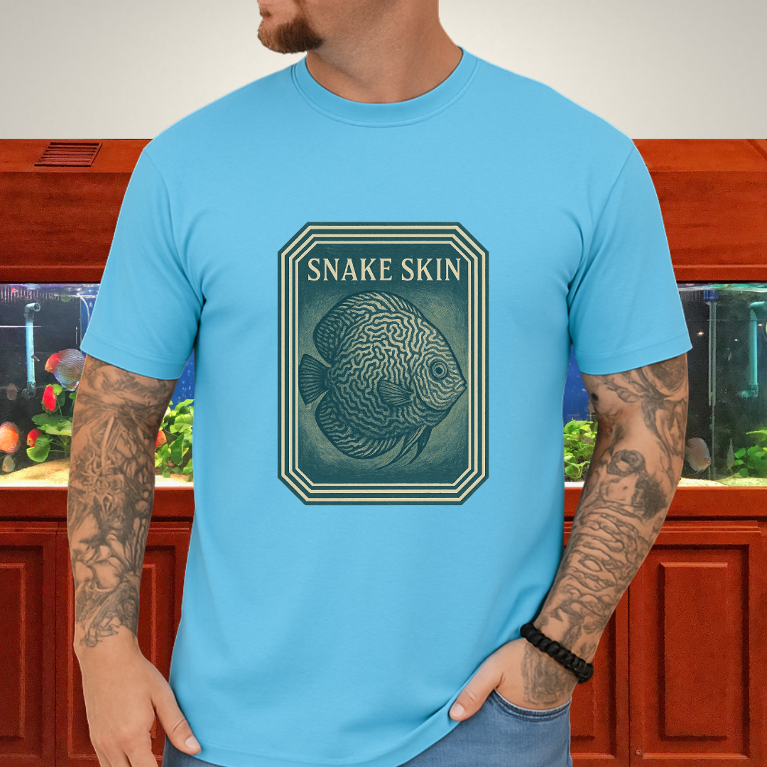 Retro Geometric Snake Skin Discus Tee