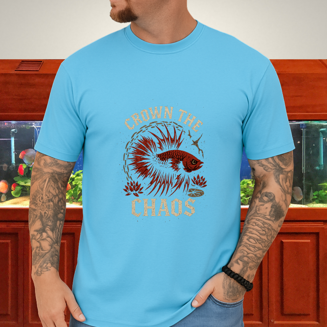 Crown the Chaos Crowntail Betta T-Shirt – Punk Fishkeeper Apparel