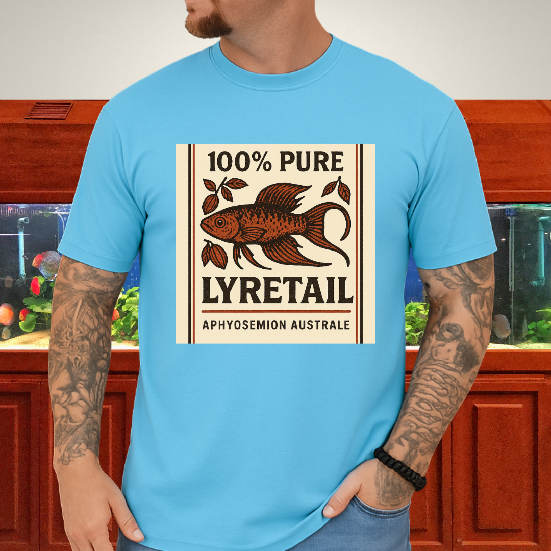 100% Pure Lyretail Tee – Chocolate Australe Killifish Retro Design