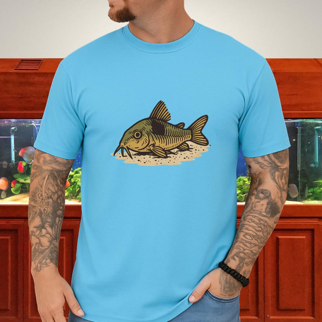 Bronze Corydoras Tee – Realistic Sand Rest Design-T-Shirt-Fish & Friends Tees