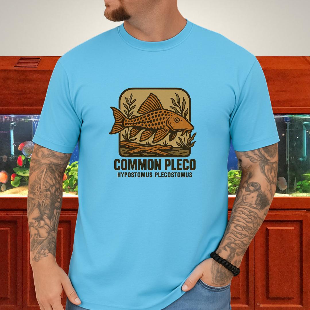 Common Pleco Shirt – Nostalgic Retro Aquarium Style-T-Shirt-Fish & Friends Tees