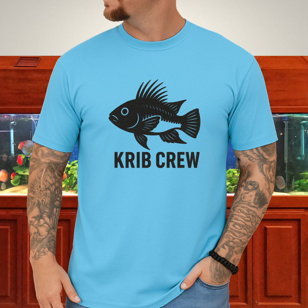Krib Crew Tee – Minimal Monochrome Kribensis Logo Design