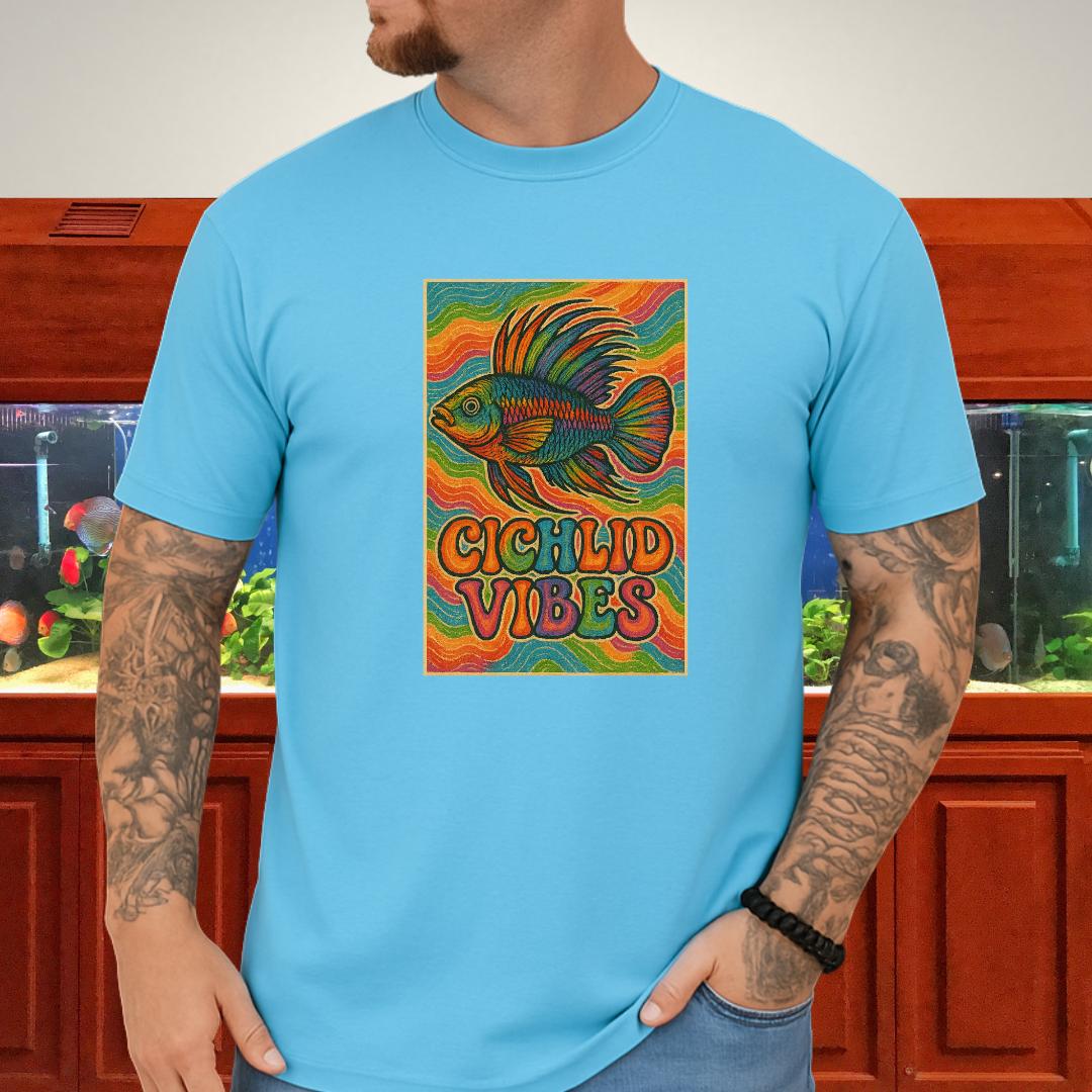 Cichlid Vibes Tee – Groovy Rainbow Apistogramma Design-T-Shirt-Fish & Friends Tees