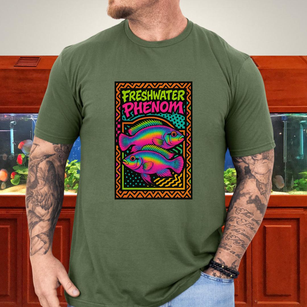 Freshwater Phenom Tee – Neon 90s Kribensis Design-T-Shirt-Fish & Friends Tees