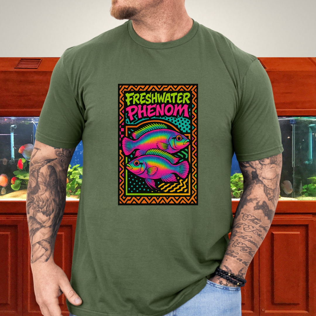 Freshwater Phenom Tee – Neon 90s Kribensis Design