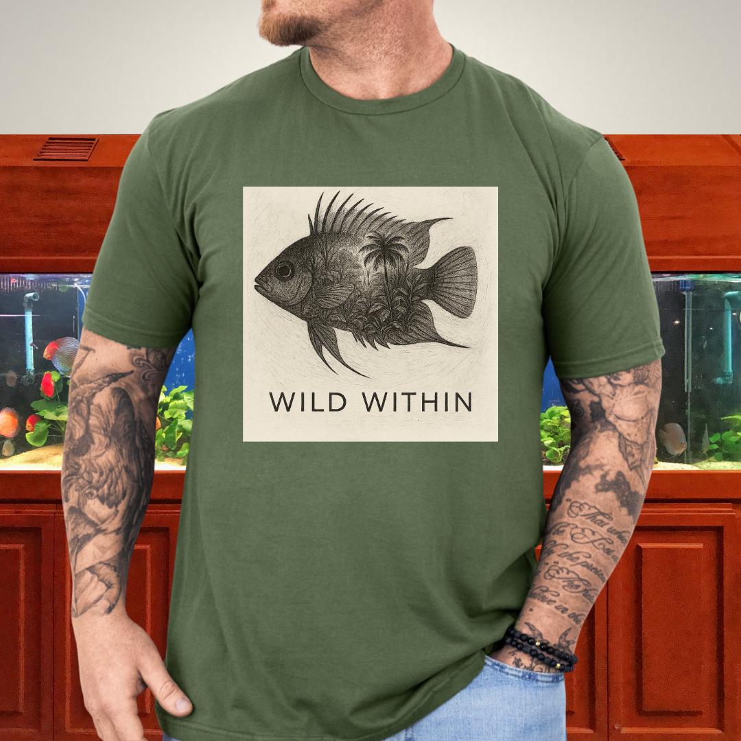 Wild Within Tee – Apistogramma Jungle Double Exposure-T-Shirt-Fish & Friends Tees