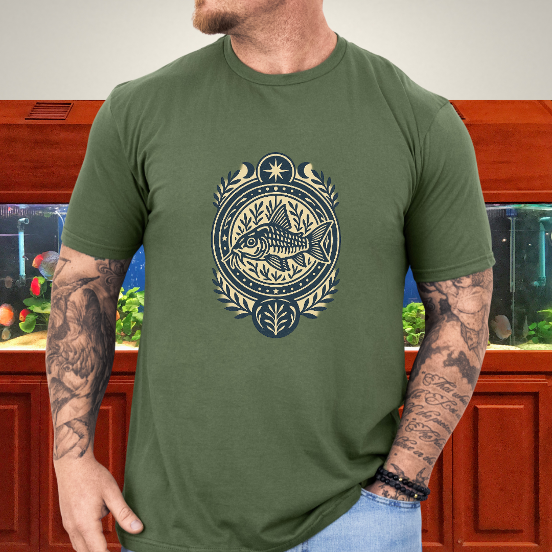 Mystic Bronze Cory Tee – Mandala Spirit Aquarium Design