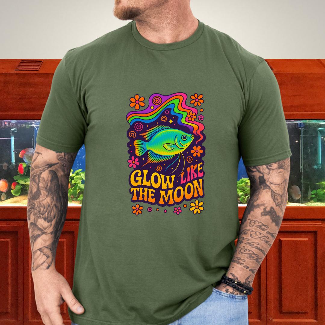Glow Like the Moon Tee – Psychedelic Moonlight Gourami Design
