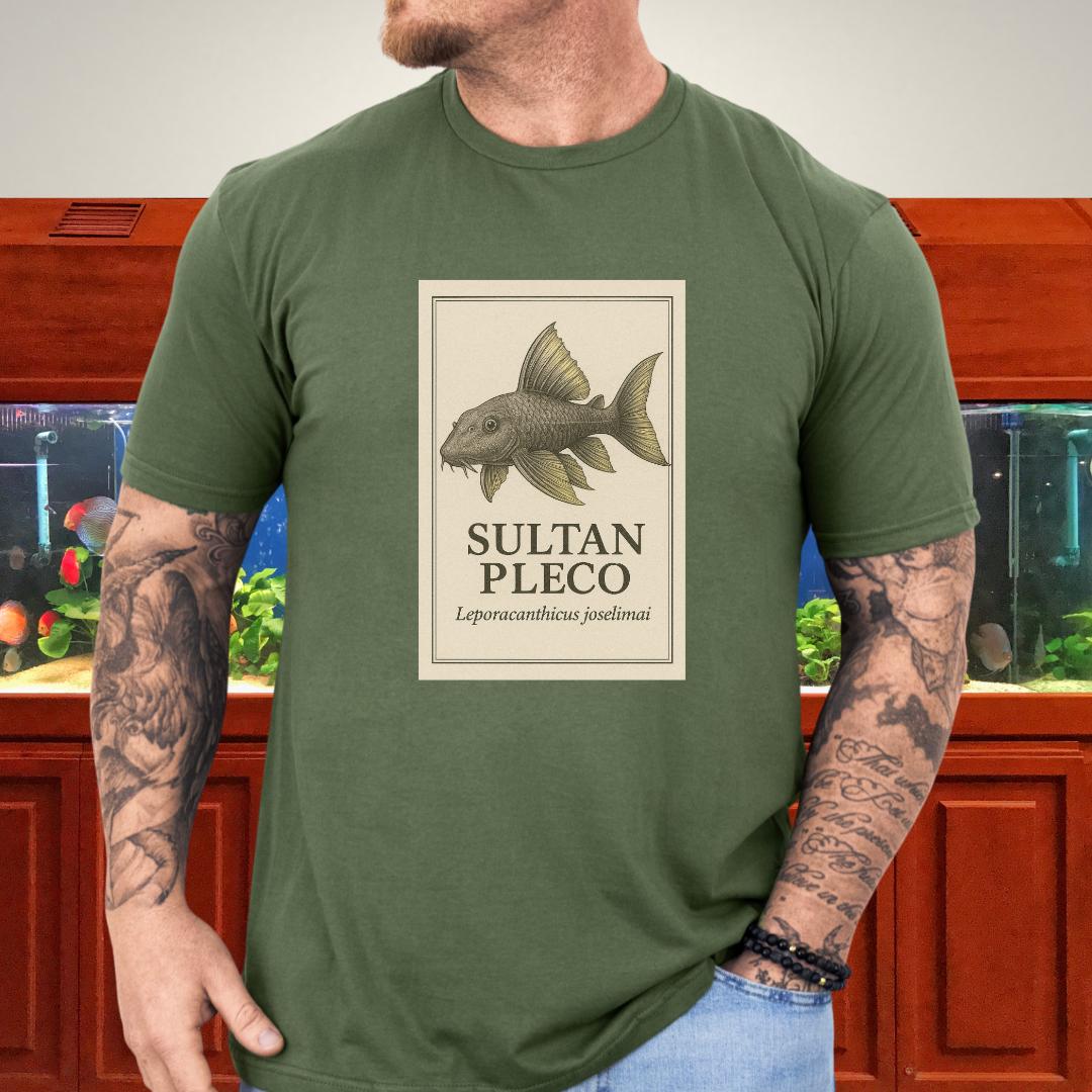 Sultan Pleco Tee – Realistic Etching Catfish Design-T-Shirt-Fish & Friends Tees