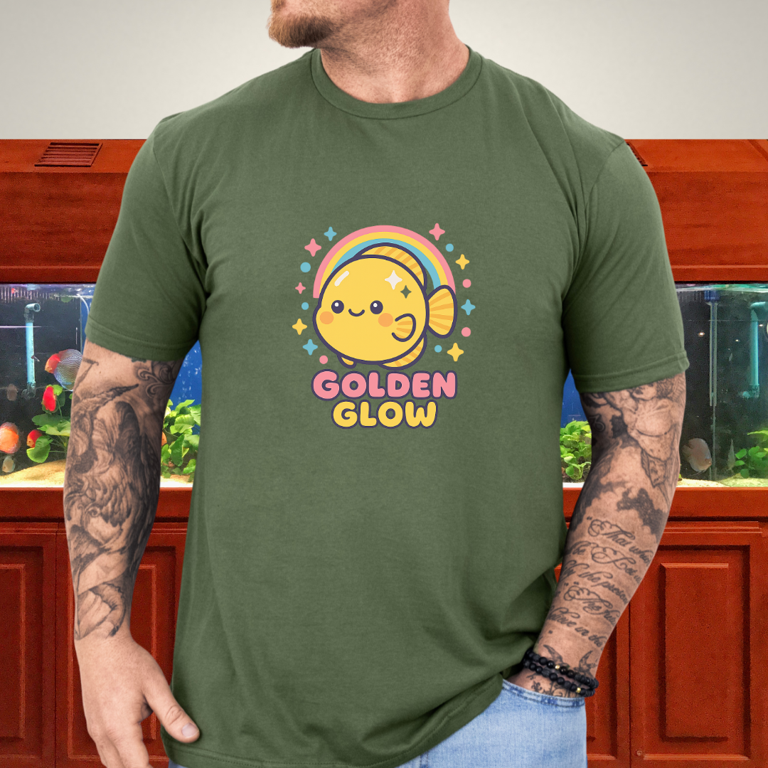 Golden Glow Kawaii Discus Rainbow Tee