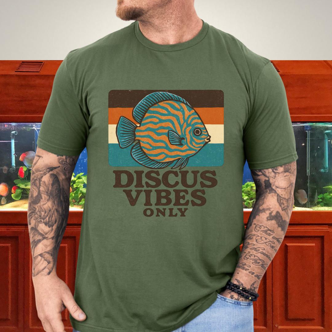 Retro Discus Fish T-Shirt – 70s Groovy Aquarium Style-T-Shirt-Fish & Friends Tees