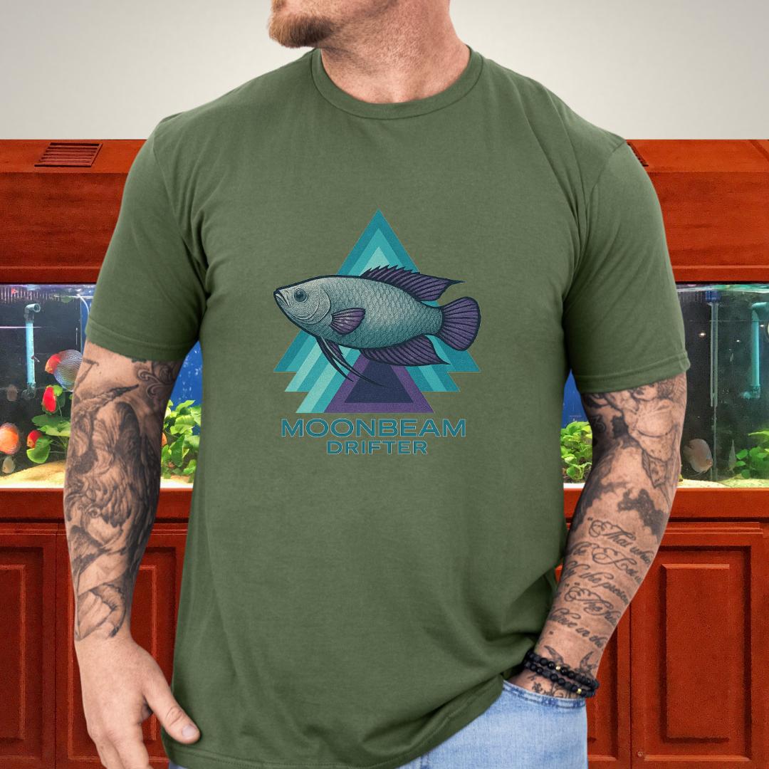 Moonbeam Drifter Tee – Geometric Moonlight Gourami Design