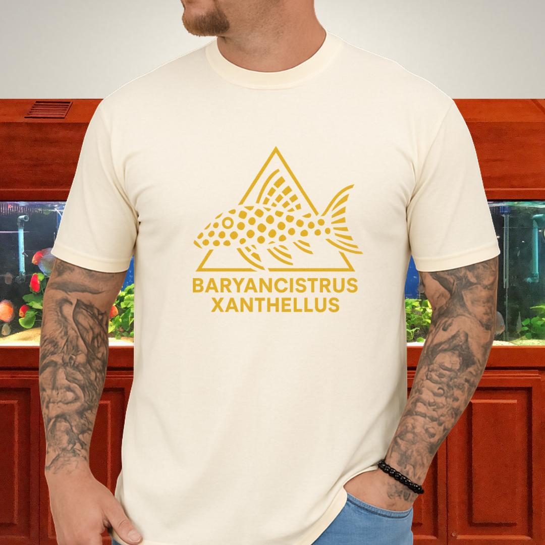 Gold Nugget Pleco Tee – Geometric Logo Catfish Design-T-Shirt-Fish & Friends Tees