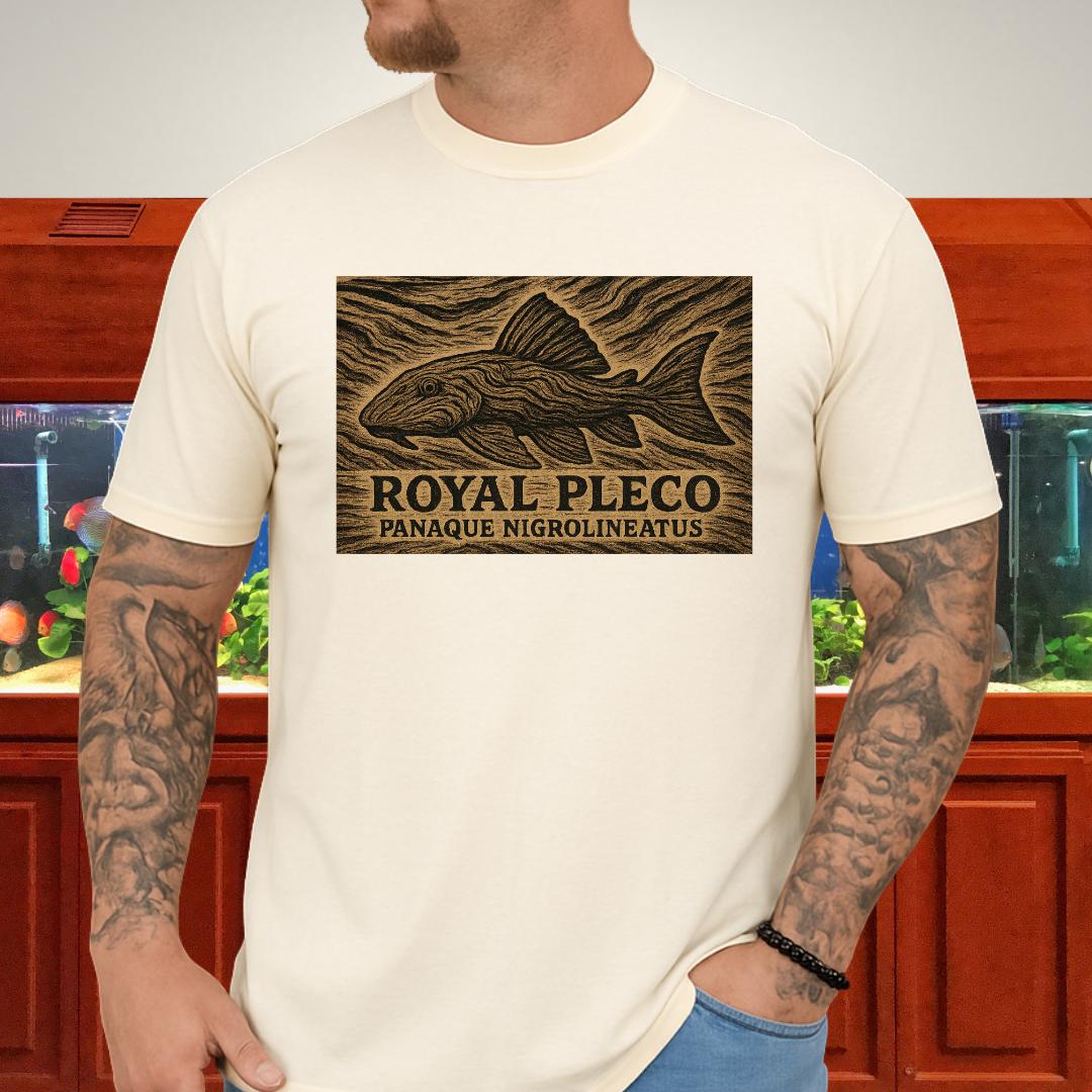 Royal Pleco Tee – Driftwood Spirit Double Exposure Design-T-Shirt-Fish & Friends Tees