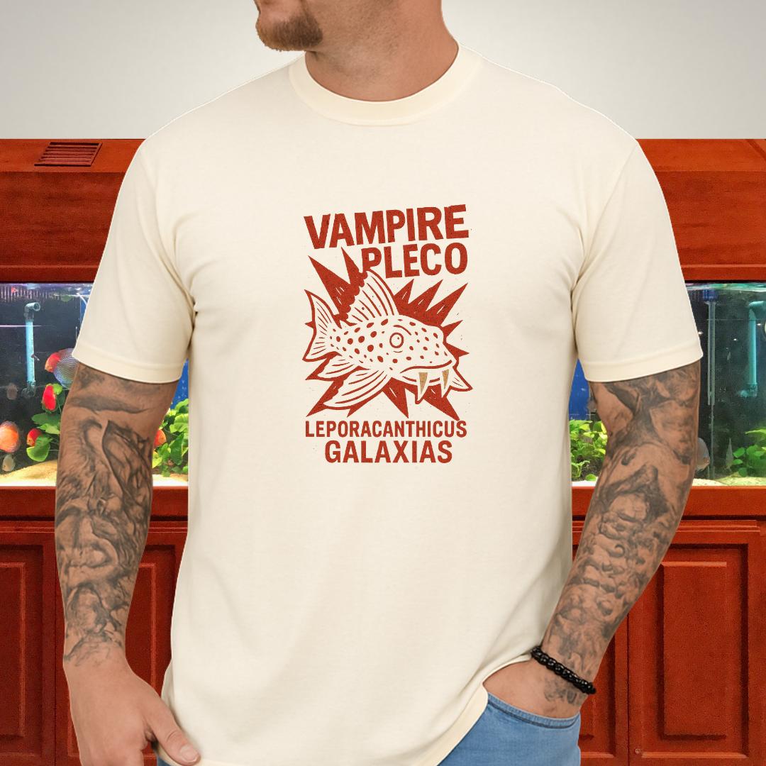 Vampire Pleco Tee – Punk Stencil Catfish Design-T-Shirt-Fish & Friends Tees