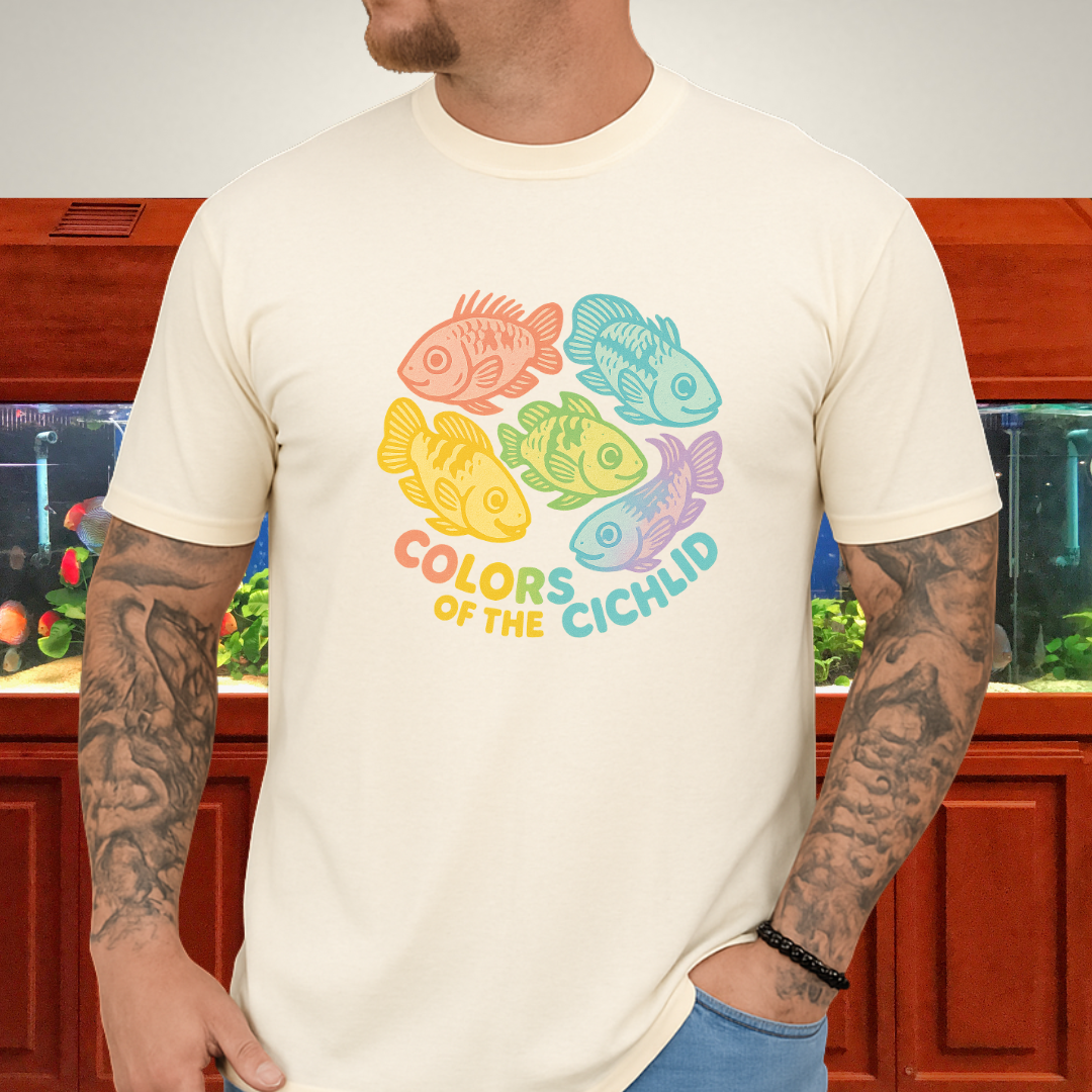 Colors of the Cichlid Tee – Rainbow Apistogramma Kawaii Design