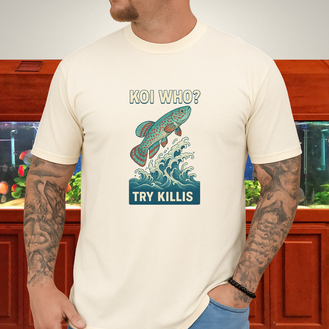 Koi Who? Try Killis Tee – Gardneri Killifish Ukiyo-e Style
