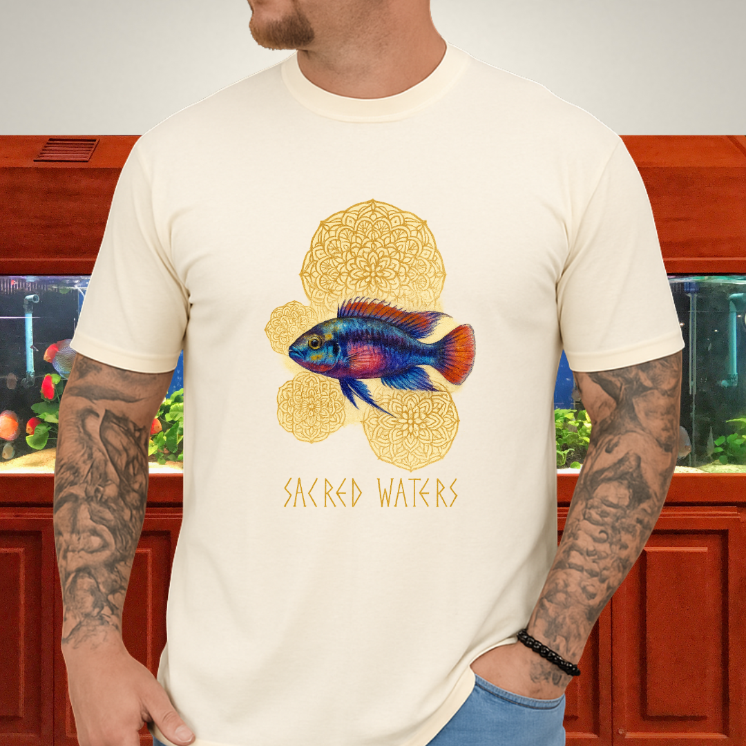 Sacred Waters Tee – Kribensis with Mandala Geometry Design
