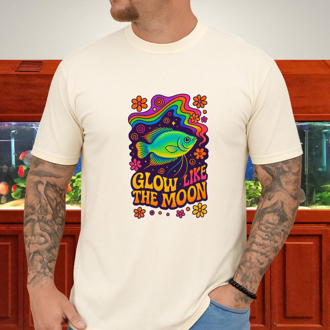 Glow Like the Moon Tee – Psychedelic Moonlight Gourami Design
