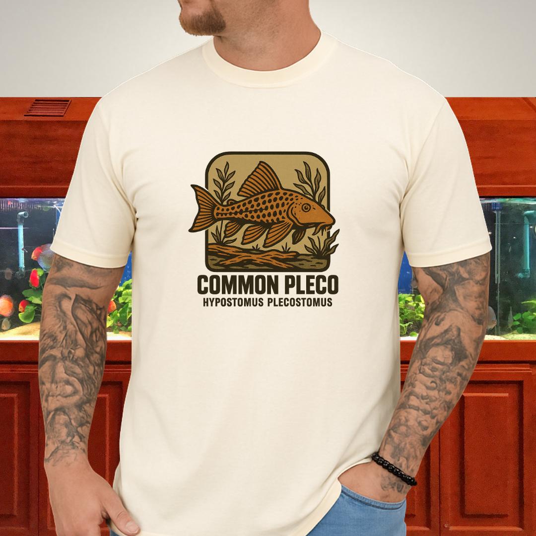 Common Pleco Shirt – Nostalgic Retro Aquarium Style-T-Shirt-Fish & Friends Tees