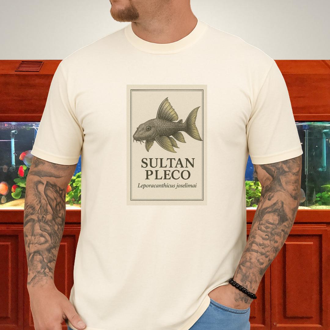 Sultan Pleco Tee – Realistic Etching Catfish Design-T-Shirt-Fish & Friends Tees