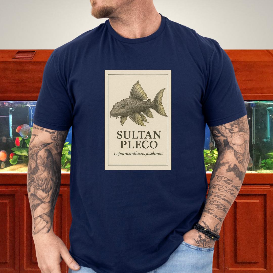 Sultan Pleco Tee – Realistic Etching Catfish Design-T-Shirt-Fish & Friends Tees