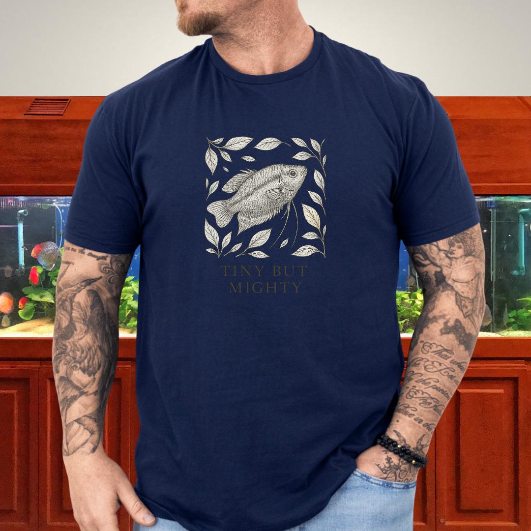 Tiny But Mighty Tee – Sparkling Gourami Hand-Sketched Design