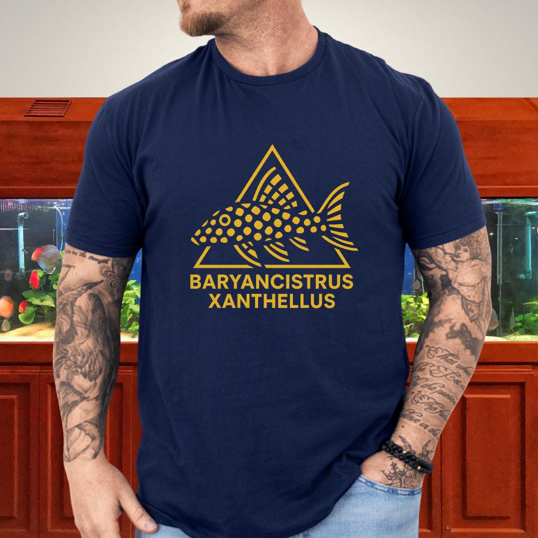 Gold Nugget Pleco Tee – Geometric Logo Catfish Design-T-Shirt-Fish & Friends Tees