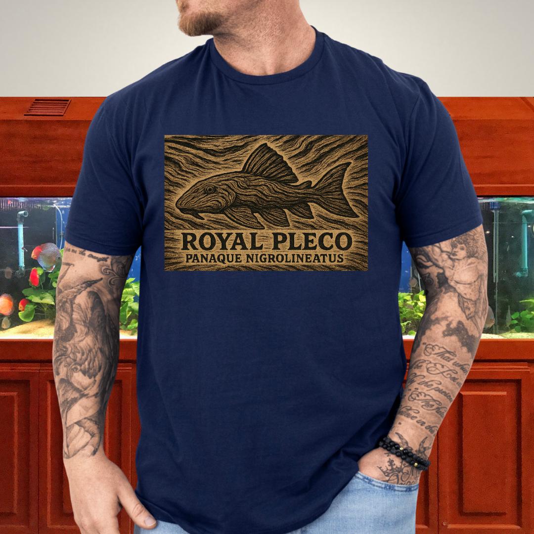 Royal Pleco Tee – Driftwood Spirit Double Exposure Design-T-Shirt-Fish & Friends Tees