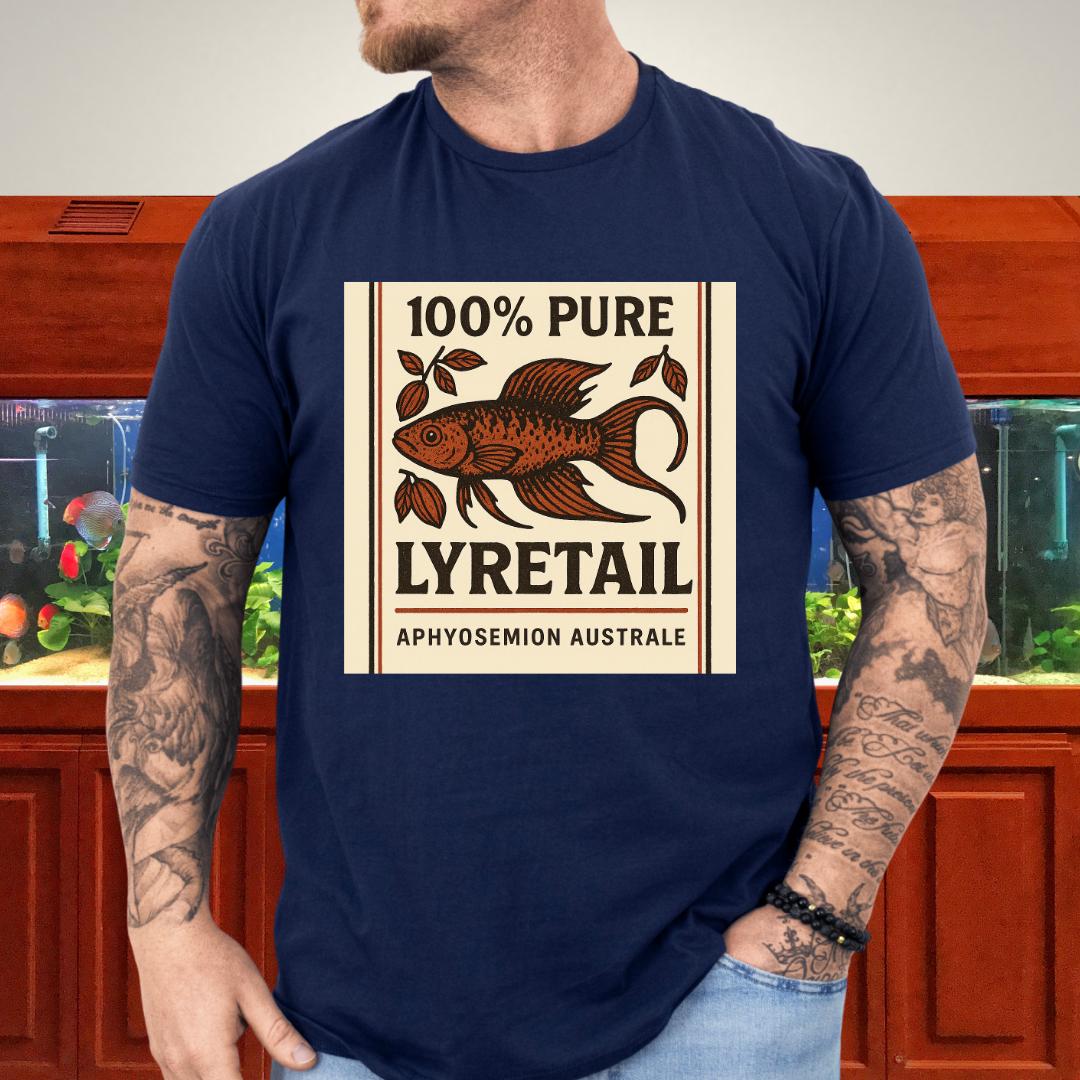100% Pure Lyretail Tee – Chocolate Australe Killifish Retro Design