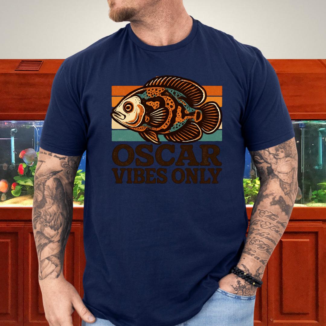 Retro Oscar Cichlid T-Shirt – 70s Groovy Fish Vibes-T-Shirt-Fish & Friends Tees