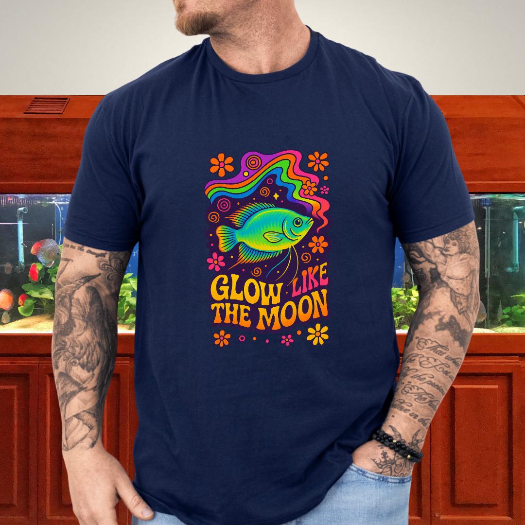 Glow Like the Moon Tee – Psychedelic Moonlight Gourami Design