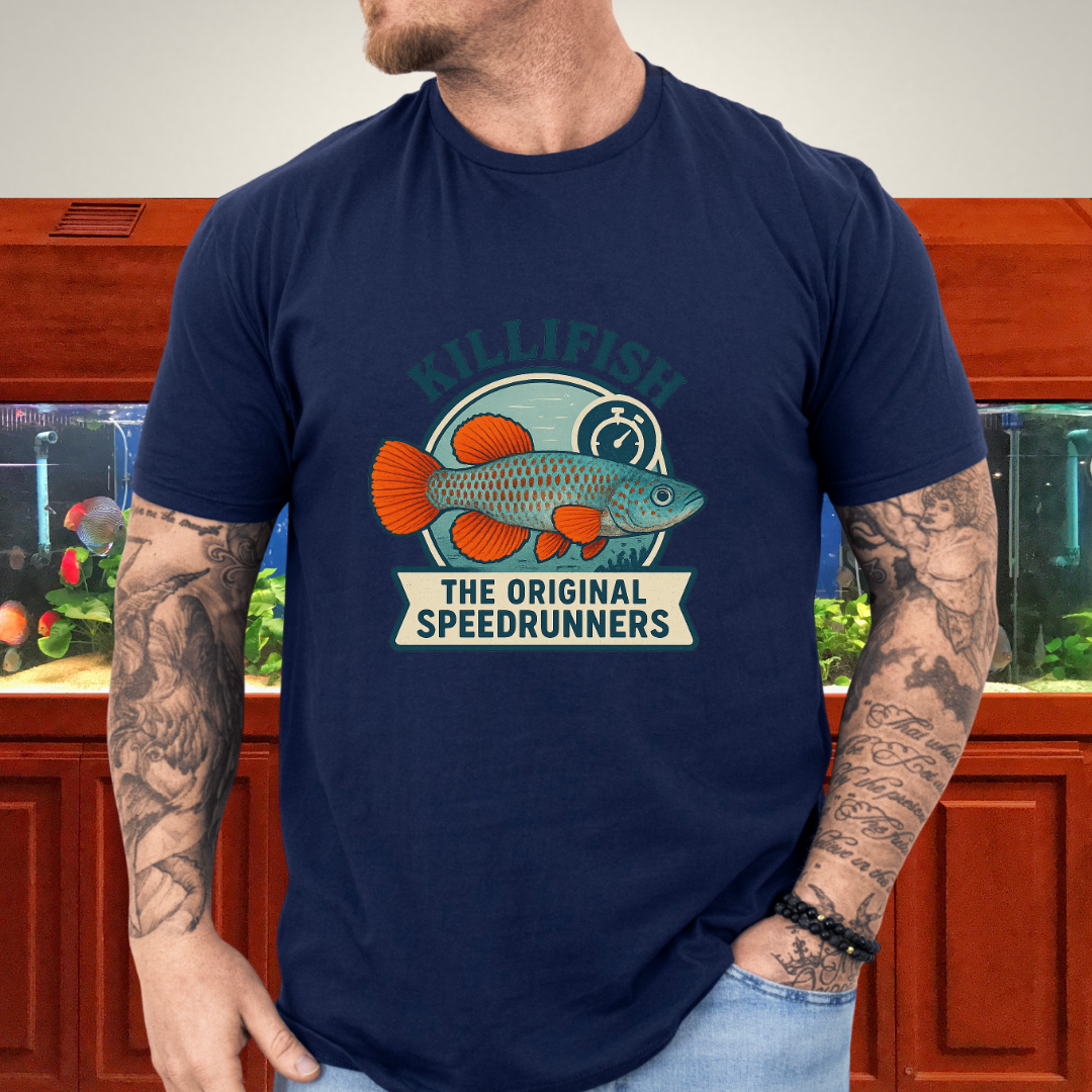 Original Speedrunners Tee – Korthausae Killifish Badge Design
