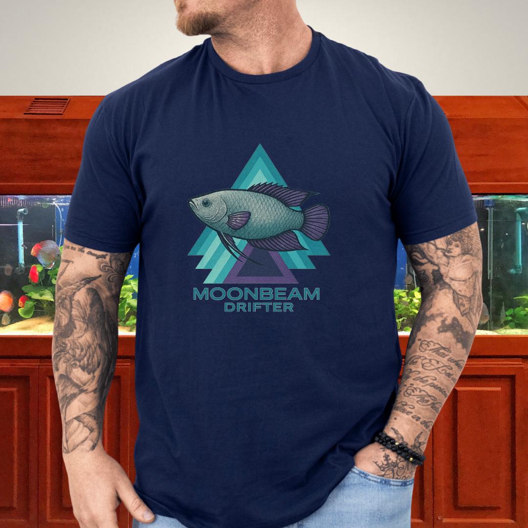 Moonbeam Drifter Tee – Geometric Moonlight Gourami Design