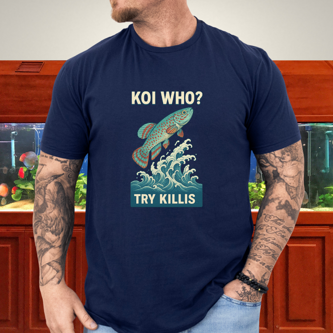 Koi Who? Try Killis Tee – Gardneri Killifish Ukiyo-e Style