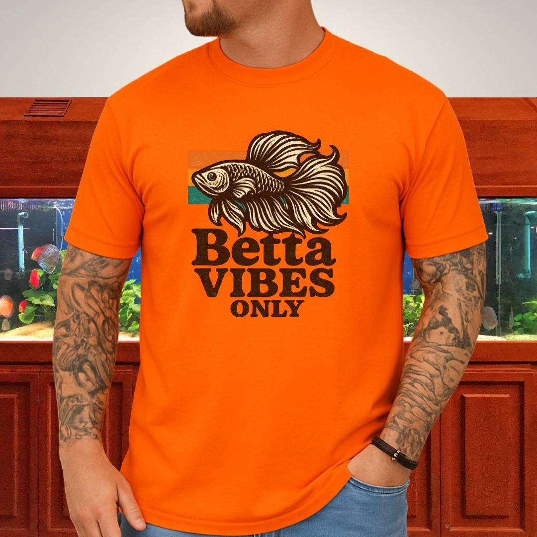 Retro 70s Betta Fish T-Shirt – Groovy Psychedelic Design-T-Shirt-Fish & Friends Tees